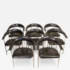 Pamono Italian Phase P40 Armchairs by Giancarlo Vegni & Gianfranco Gualtierotti for Fasem, Set of 8> Side Chairs & Dining Chairs