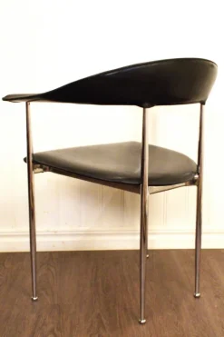 Pamono Italian Phase P40 Armchairs by Giancarlo Vegni & Gianfranco Gualtierotti for Fasem, Set of 8><noscript><img width=