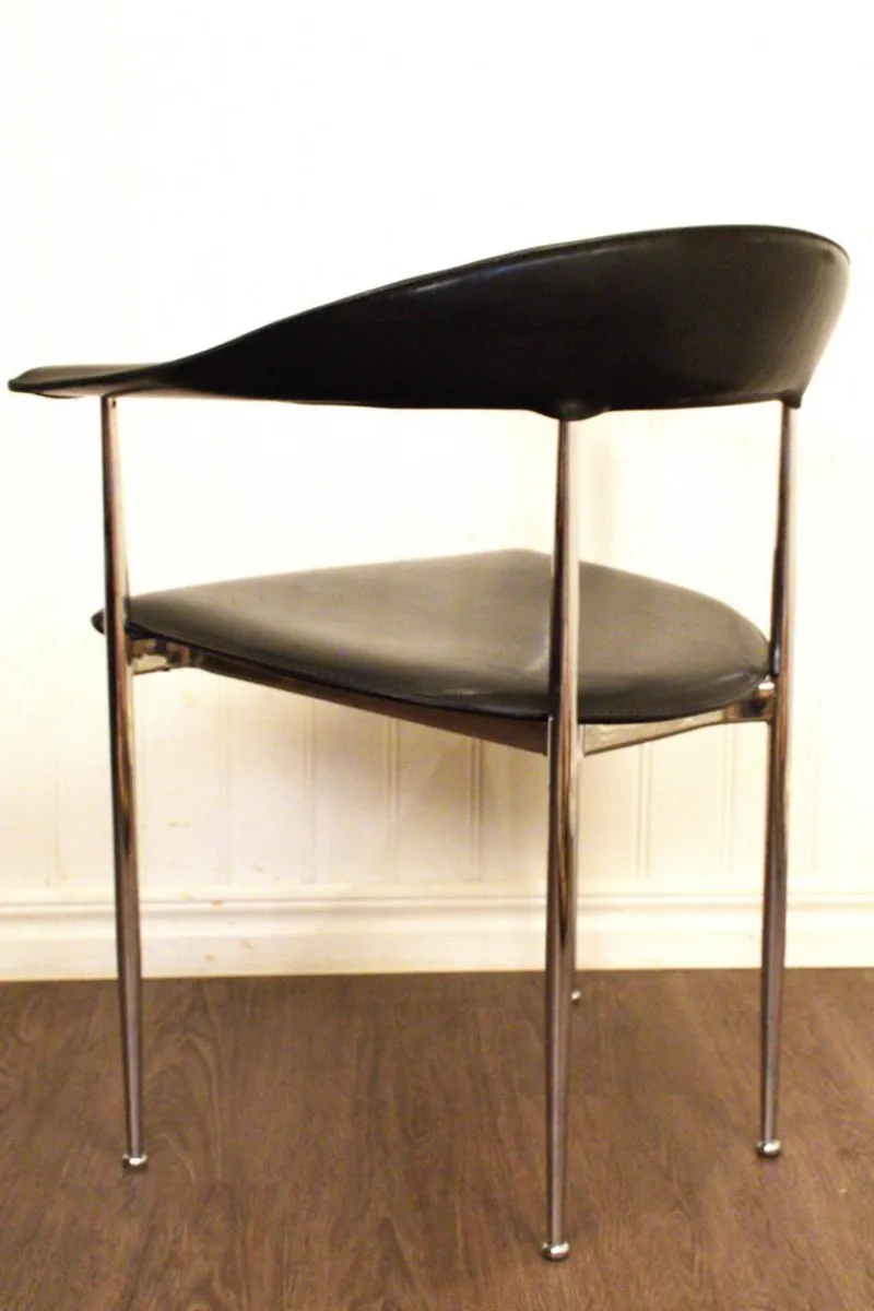 Pamono Italian Phase P40 Armchairs by Giancarlo Vegni & Gianfranco Gualtierotti for Fasem, Set of 8> Side Chairs & Dining Chairs