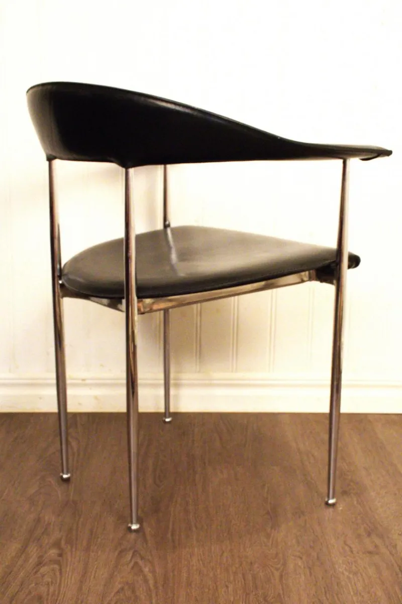 Pamono Italian Phase P40 Armchairs by Giancarlo Vegni & Gianfranco Gualtierotti for Fasem, Set of 8> Side Chairs & Dining Chairs