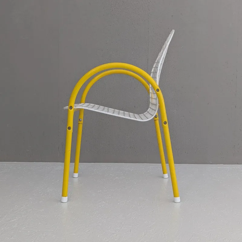 Pamono Italian Postmodern Metal Wire Mesh Garden Set from EMU, 1980s, Set of 5> Garden Seating