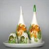 Pamono Italian Pottery Oil and Vinegar and Salt & Pepper Containers from Ernestine, 1950s, Set of 5> Salt & Pepper Shakers
