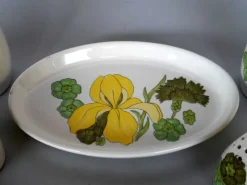Pamono Italian Pottery Oil and Vinegar and Salt & Pepper Containers from Ernestine, 1950s, Set of 5><noscript><img width=