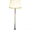 Pamono Italian Purple Wood and Brass Floor Lamp from Arredoluce, 1940s> Floor Lamps
