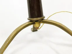 Pamono Italian Purple Wood and Brass Floor Lamp from Arredoluce, 1940s><noscript><img width=