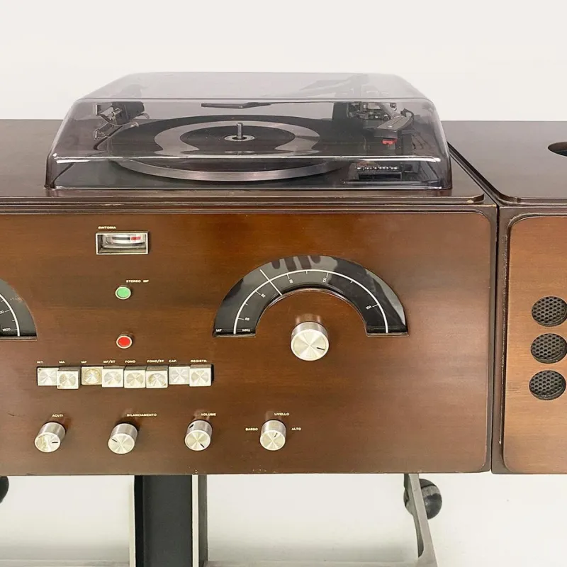 Pamono Italian Radiophonograph Rr126 and Record Player attributed to Castiglioni for Brionvega, 1960s> Electronics