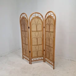 Outlet Pamono Italian Rattan and Wicker Room Divider, 1960s