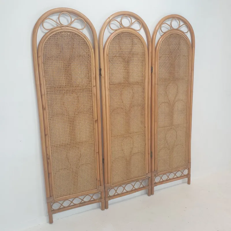 Pamono Italian Rattan and Wicker Room Divider, 1960s> Room Dividers & Screens