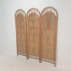Pamono Italian Rattan and Wicker Room Divider, 1960s><noscript><img width=