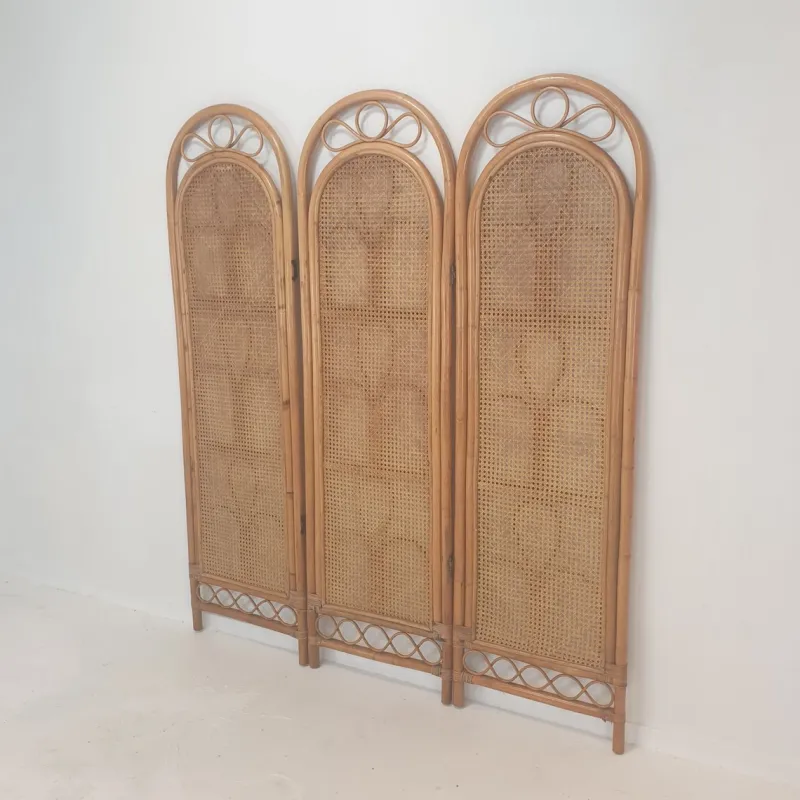 Pamono Italian Rattan and Wicker Room Divider, 1960s> Room Dividers & Screens
