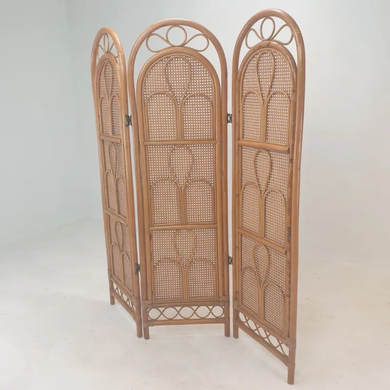 Pamono Italian Rattan and Wicker Room Divider, 1960s> Room Dividers & Screens
