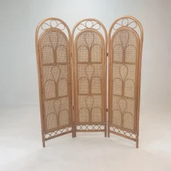 Pamono Italian Rattan and Wicker Room Divider, 1960s><noscript><img width=