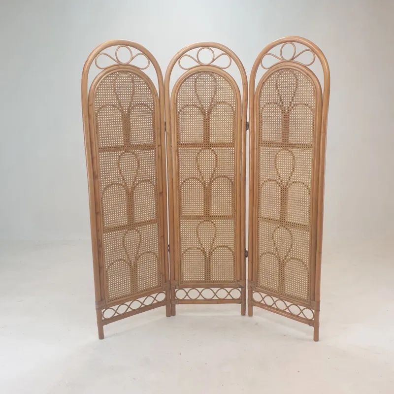 Pamono Italian Rattan and Wicker Room Divider, 1960s> Room Dividers & Screens