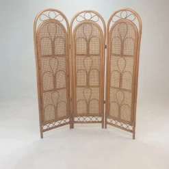 Pamono Italian Rattan and Wicker Room Divider, 1960s><noscript><img width=