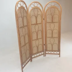 Pamono Italian Rattan and Wicker Room Divider, 1960s><noscript><img width=