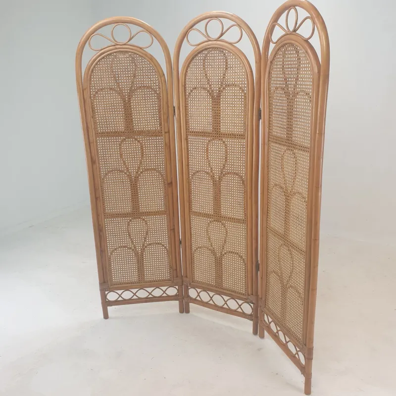 Pamono Italian Rattan and Wicker Room Divider, 1960s> Room Dividers & Screens