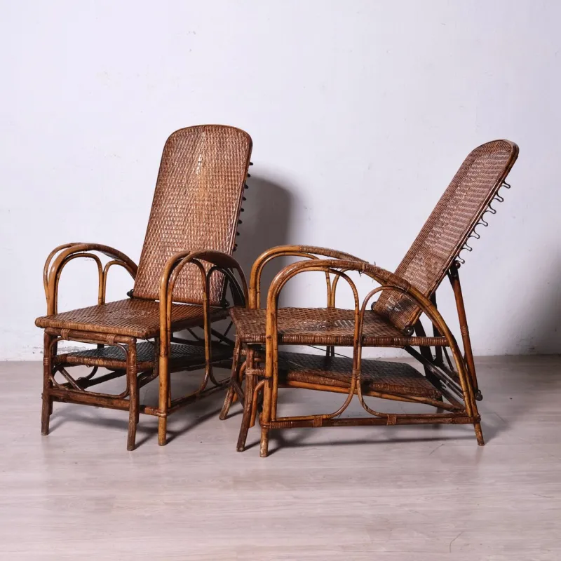 Pamono Italian Rattan Chaise Lounger, 1920s> Daybeds & Chaises Lounges