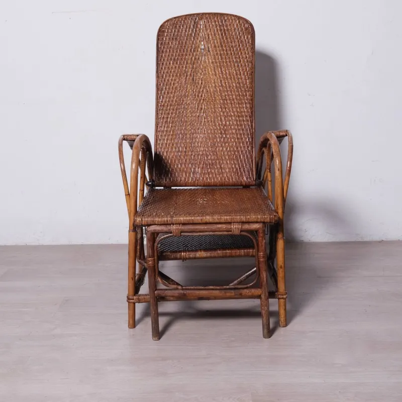 Pamono Italian Rattan Chaise Lounger, 1920s> Daybeds & Chaises Lounges
