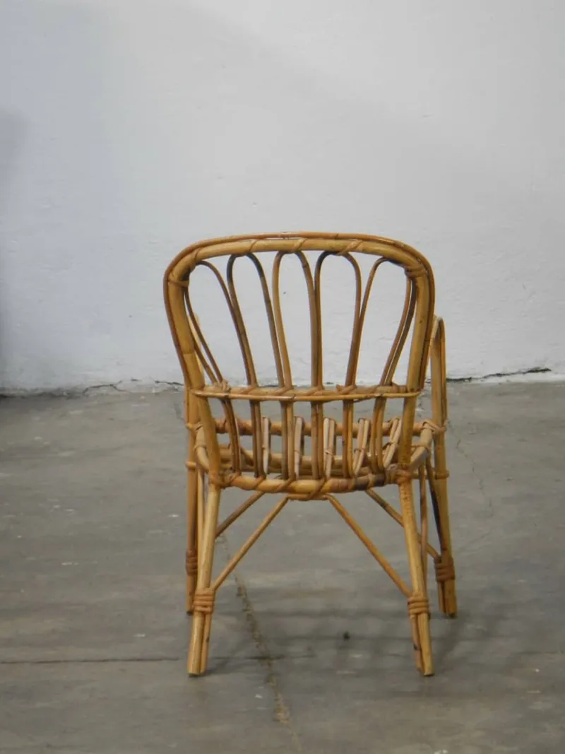 Outlet Pamono Italian Rattan Children's Chair, 1970s
