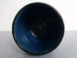 Pamono Italian Rimini Blue Ceramic Cachepot by Aldo Londi for Bitossi, 1960s><noscript><img width=