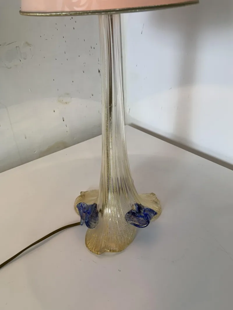 Hot Pamono Italian Romantic Murano Glass Table Lamps, 1980s, Set of 2