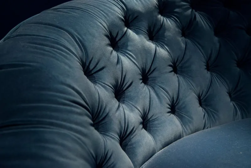 Pamono Italian Round Capitonne Fabric Sofa from VGnewtrend> Seating