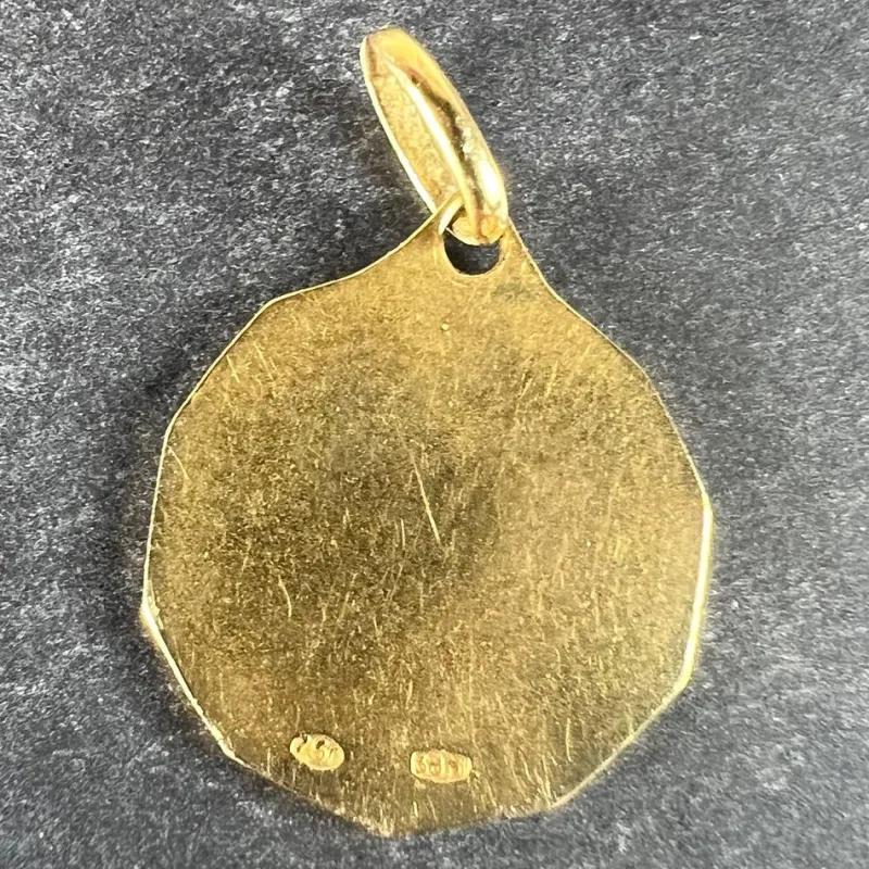 Pamono Italian Saint Therese 18k Yellow Gold Charm Medal Pendant, 1950s> Necklaces