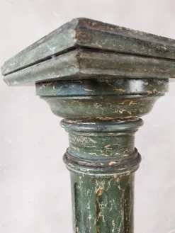 Pamono Italian Scaglioga Pedestal in Green Faux Marble