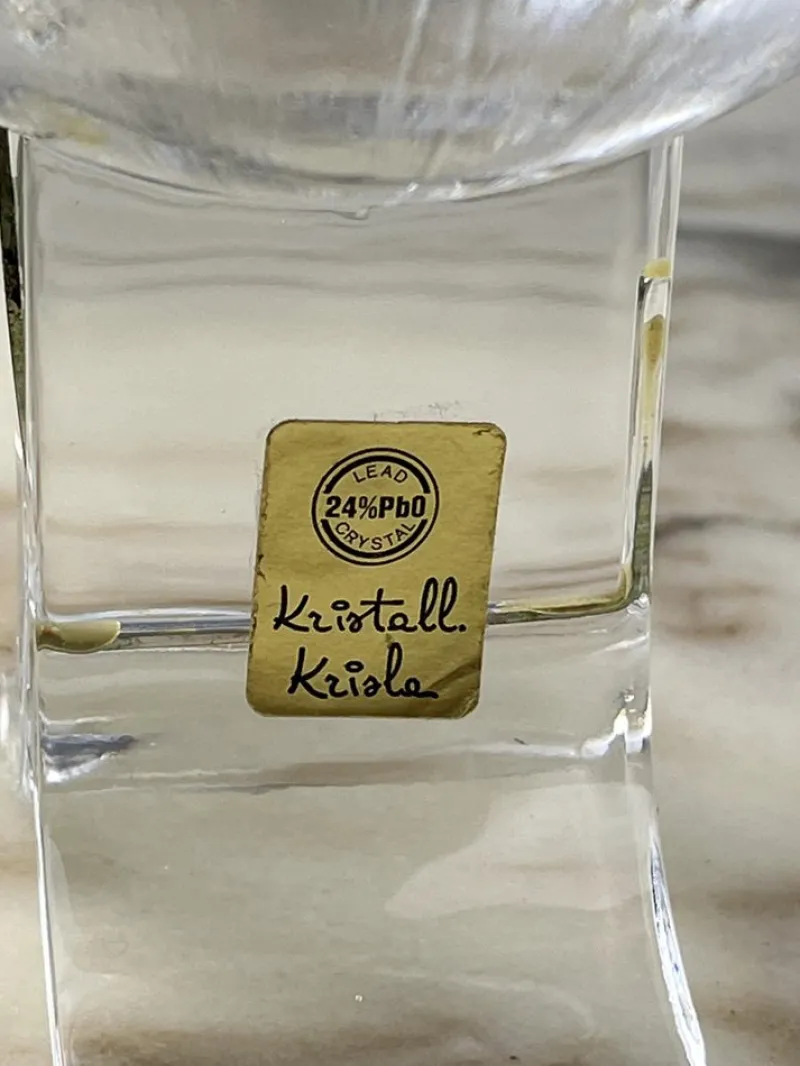 Discount Pamono Italian Seven-Piece Set in Crystal and Silver 800 by Taddei Sestini for Kristall Krisla, 1970, Set of 7