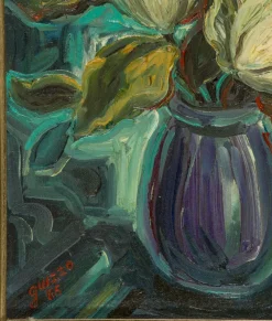 Discount Pamono Italian Signed Still Life with Flowers, 1950s