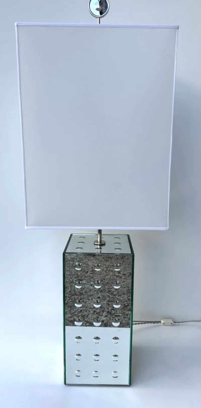 Discount Pamono Italian Silver Optical Murano Glass Lamps by Roberto Giulio Rida, 2010s, Set of 2