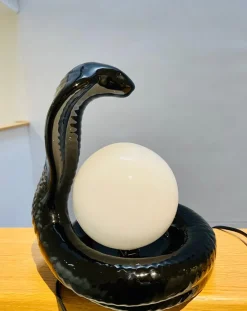 Clearance Pamono Italian Snake Cobra Lamp by Avobin, 1970s