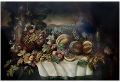 Discount Pamono Italian Still Life, Neapolitan School, Oil on Canvas, Framed