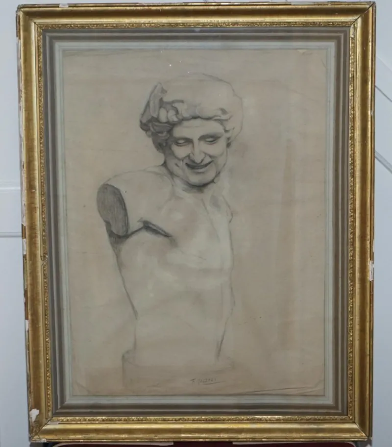 Pamono Italian 19th Century Sketches by F Mazzoli, Set of 4> Classical