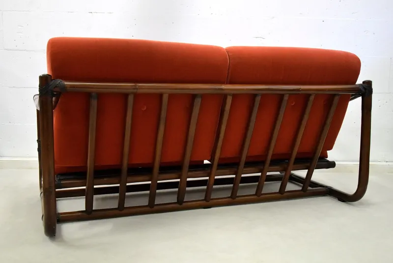 Pamono Italian Two-Seater Bamboo Lounge Sofa, 1960s> Garden Seating