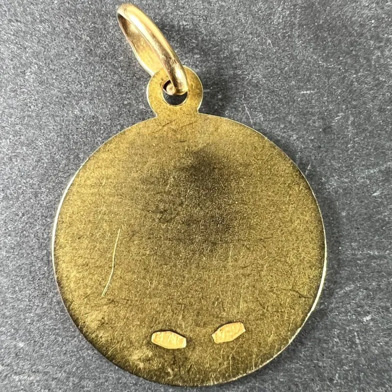 Pamono Italian Unoaerre 18k Yellow Gold Virgin Mary Medal Pendant, 1960s> Necklaces