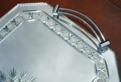 Pamono Italian Venetian Etched Glass Tray from Asprey & Co><noscript><img width=