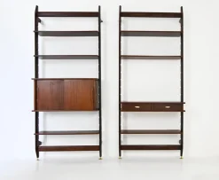 Pamono Italian Wall Units, 1960s, Set of 2> Shelves & Wall Units