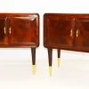 Best Pamono Italian Walnut Nightstands, 1950s, Set of 2