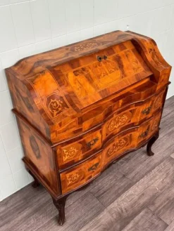 Pamono Italian Walnut Veneered Flap Desk, 1930s><noscript><img width=