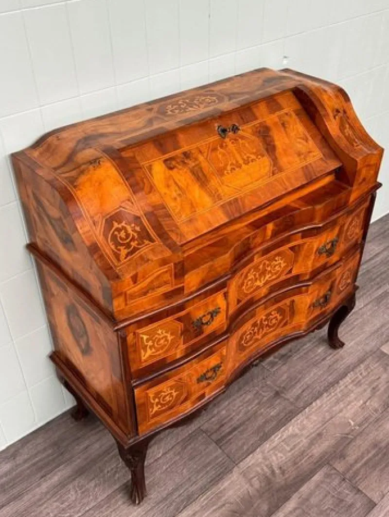Pamono Italian Walnut Veneered Flap Desk, 1930s> Secretaires