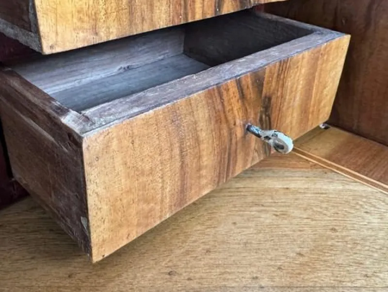 Pamono Italian Walnut Veneered Flap Desk, 1930s> Secretaires