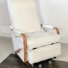 Pamono Italian White Leather La-Z-Boy Rocking Armchair by Pizzetti Roma, 1960s> Rocking Chairs
