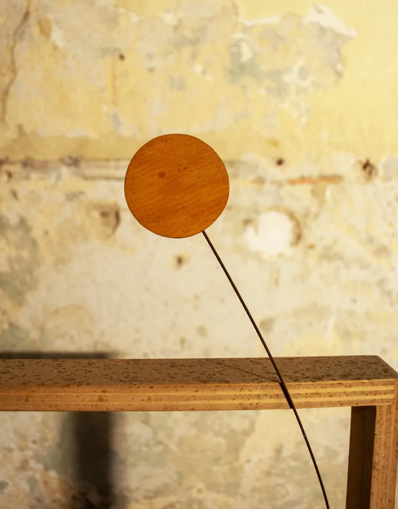 Online Pamono Italian Wood & Metal Wire Ornamental Sculpture from Loft, 1970s