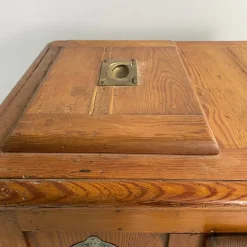 Pamono Italian Wood and Brass Ice Box, 1930s><noscript><img width=