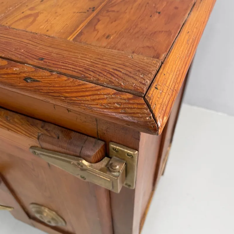 Pamono Italian Wood and Brass Ice Box, 1930s> Cabinets & Wardrobes