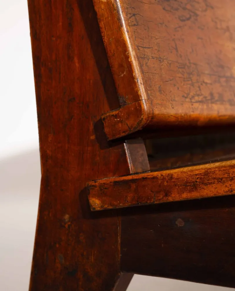 New Pamono Italian Wood Bench, 1940s