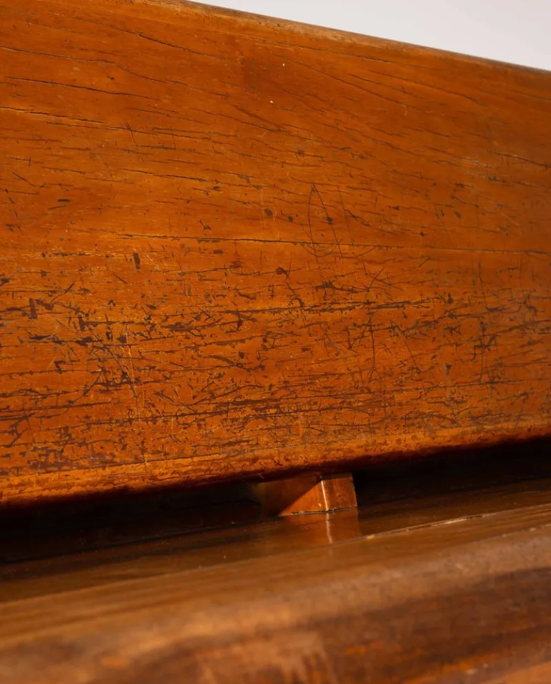 New Pamono Italian Wood Bench, 1940s