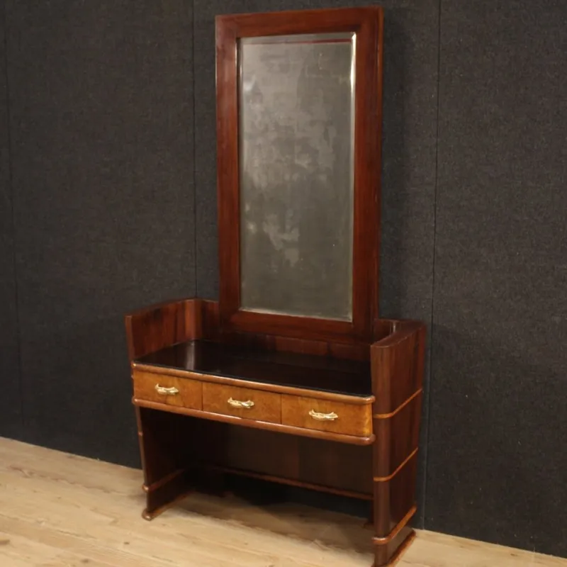 Online Pamono Italian Wood Cheval Mirror, 1970s
