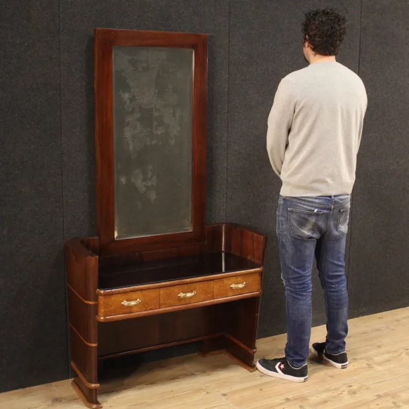 Online Pamono Italian Wood Cheval Mirror, 1970s